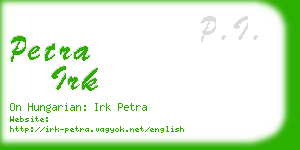 petra irk business card